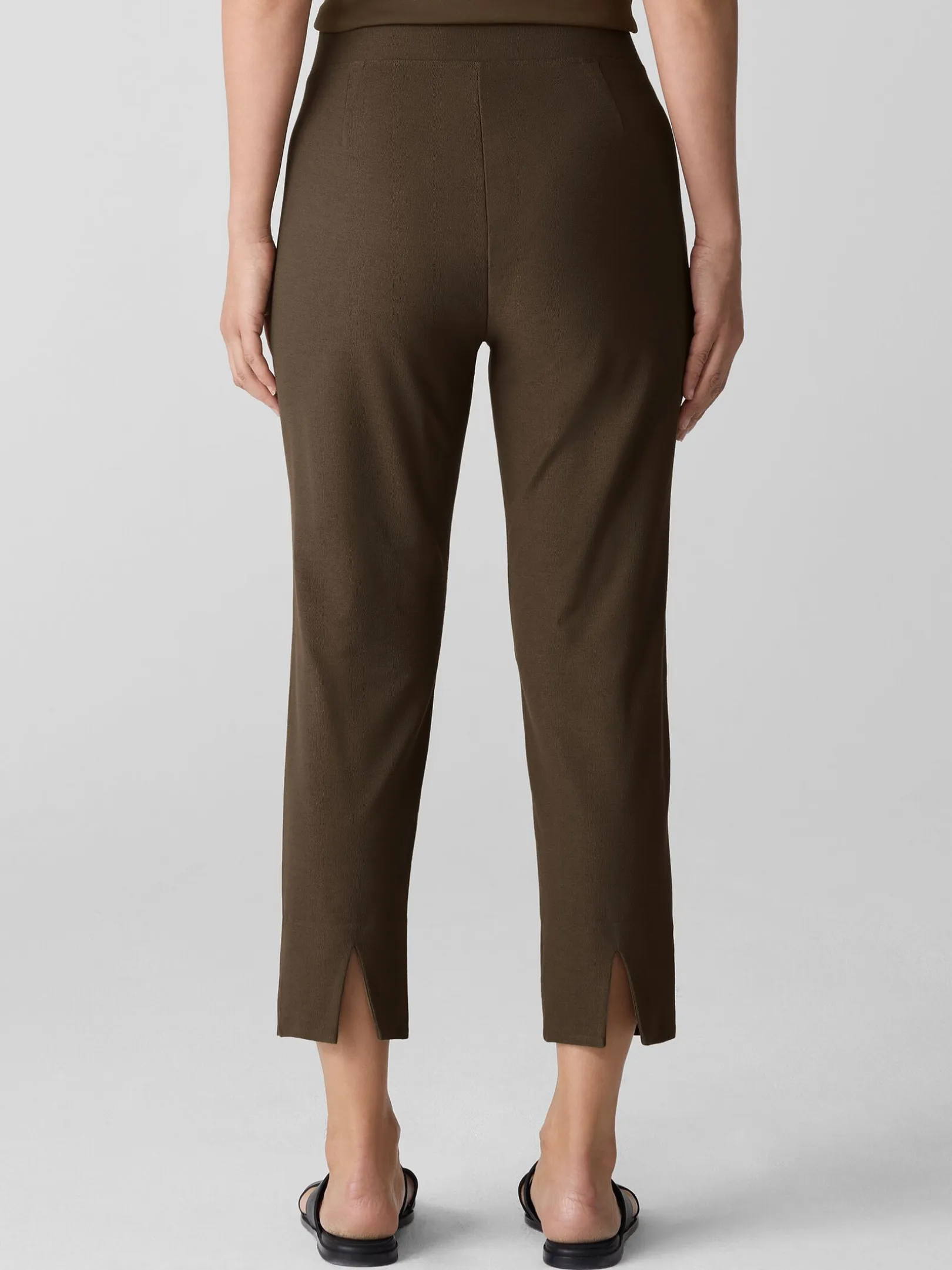 Washable Stretch Crepe Slim Pant