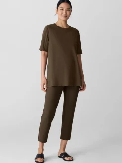 Washable Stretch Crepe Slim Pant
