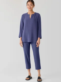 Washable Stretch Crepe Slim Pant