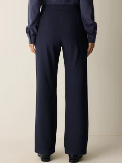 Washable Stretch Crepe Straight Pant