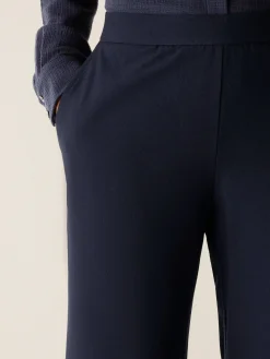 Washable Stretch Crepe Straight Pant