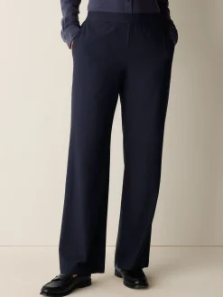 Washable Stretch Crepe Straight Pant