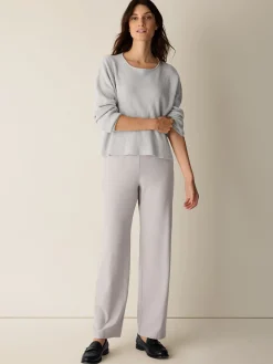 Washable Stretch Crepe Straight Pant