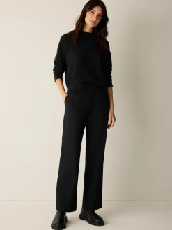 Washable Stretch Crepe Straight Pant