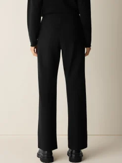 Washable Stretch Crepe Straight Pant