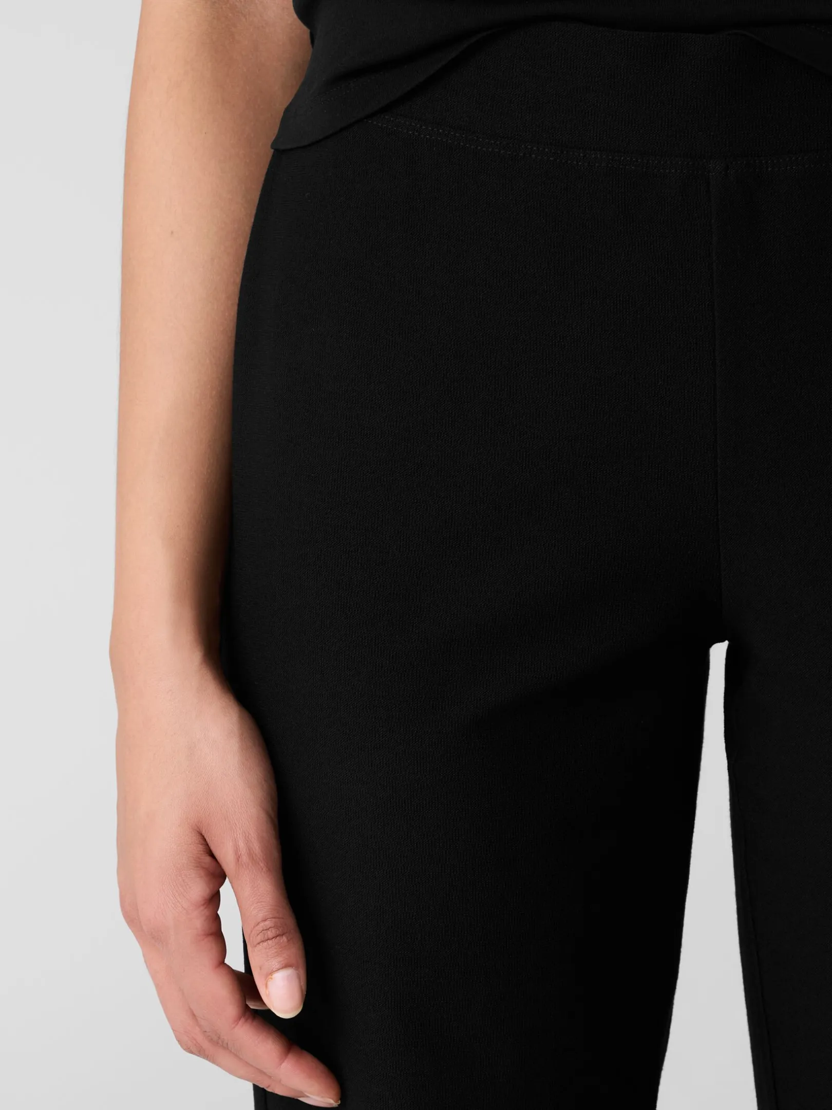Washable Stretch Crepe Straight Pant