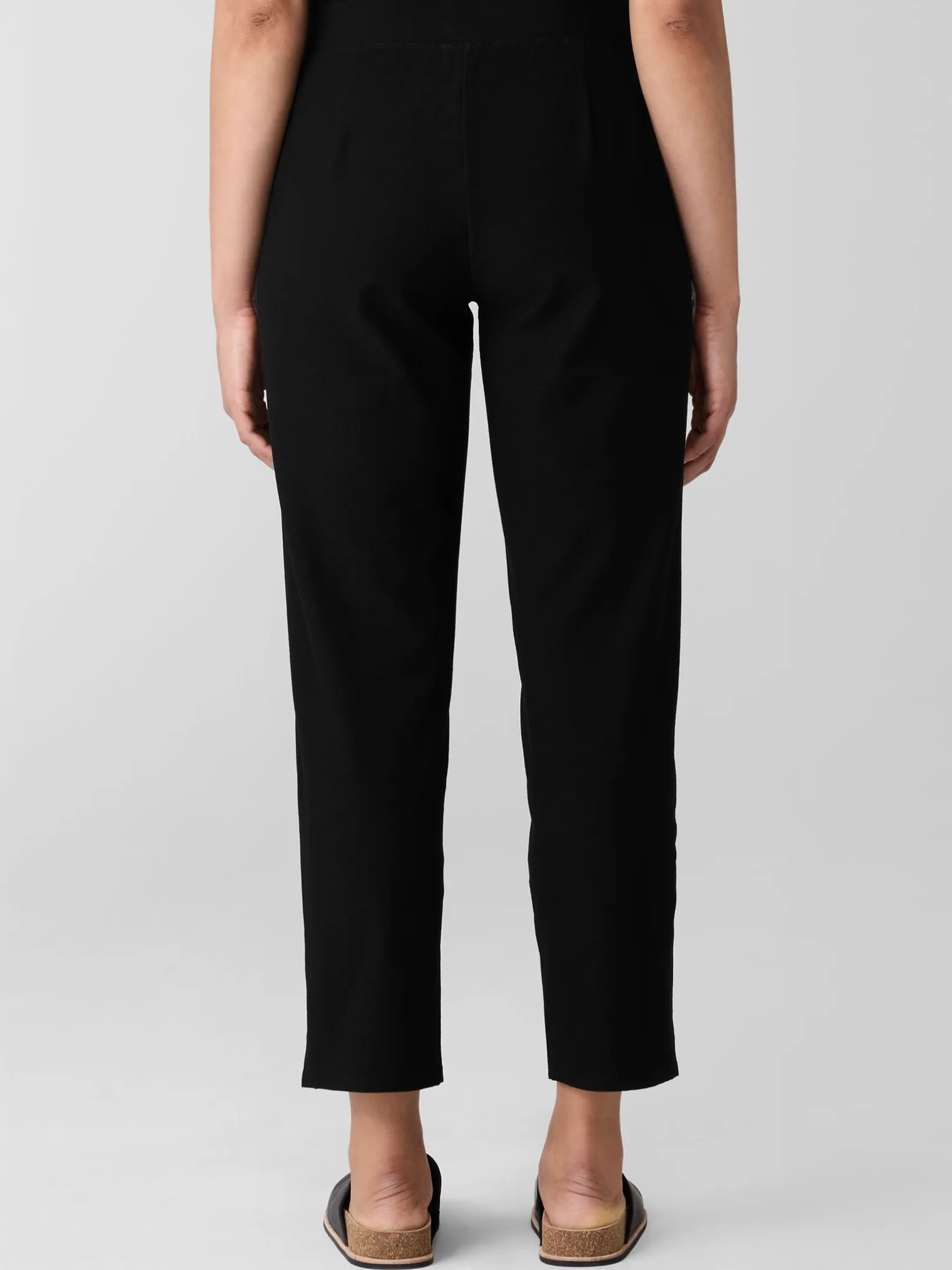 Washable Stretch Crepe Straight Pant