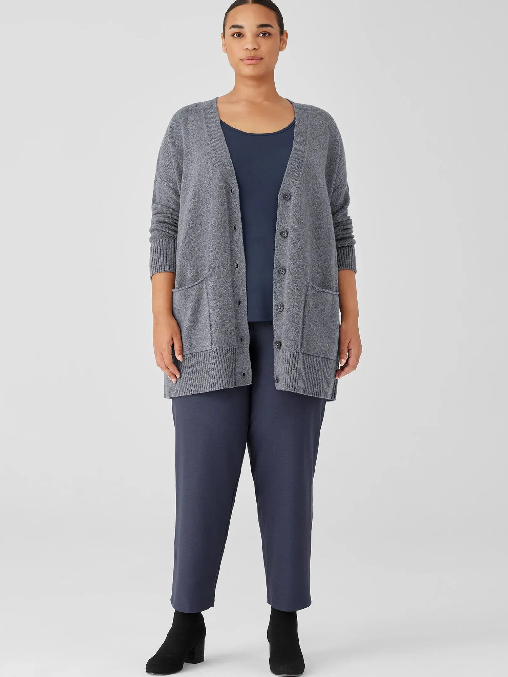 Washable Stretch Crepe Straight Pant