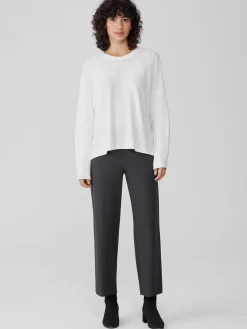 Washable Stretch Crepe Straight Pant