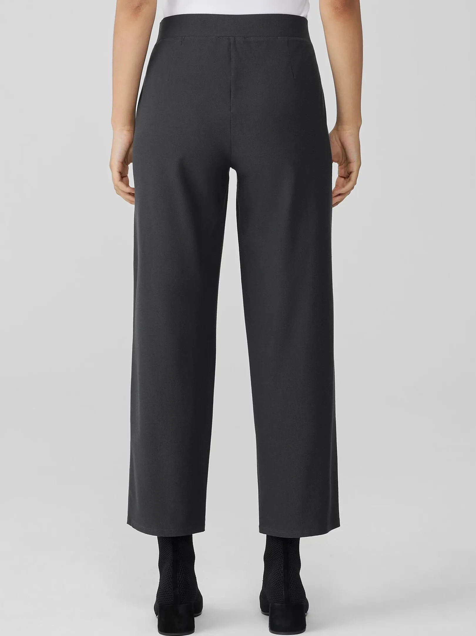 Washable Stretch Crepe Straight Pant