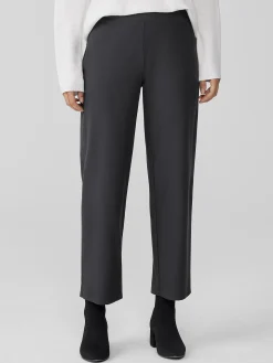 Washable Stretch Crepe Straight Pant