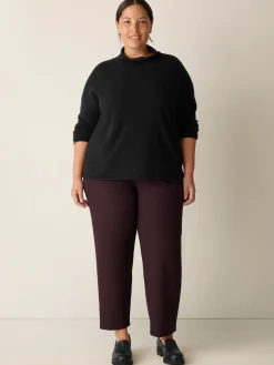 Washable Stretch Crepe Straight Pant