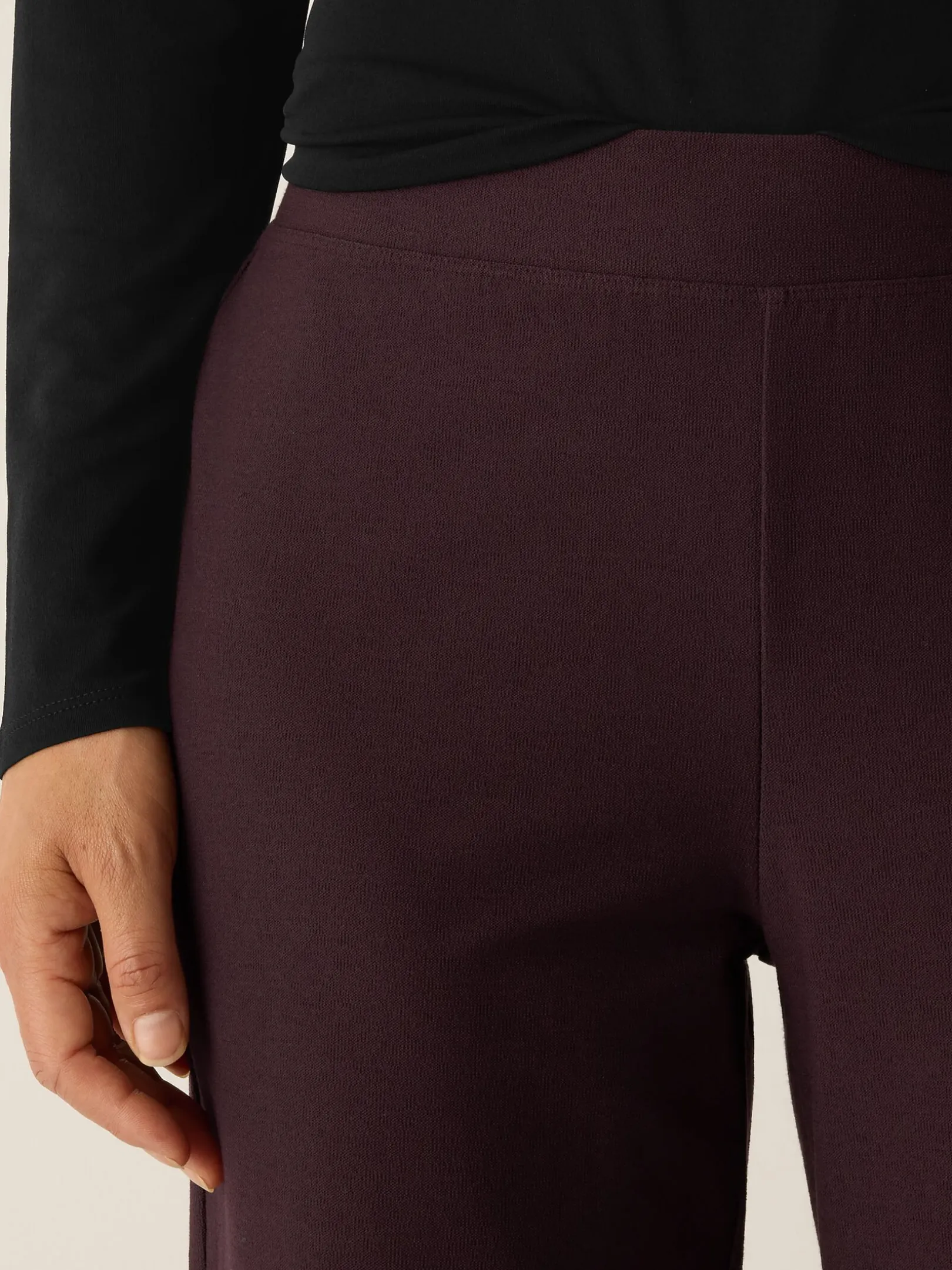 Washable Stretch Crepe Straight Pant
