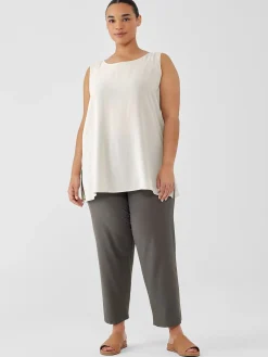 Washable Stretch Crepe Straight Pant