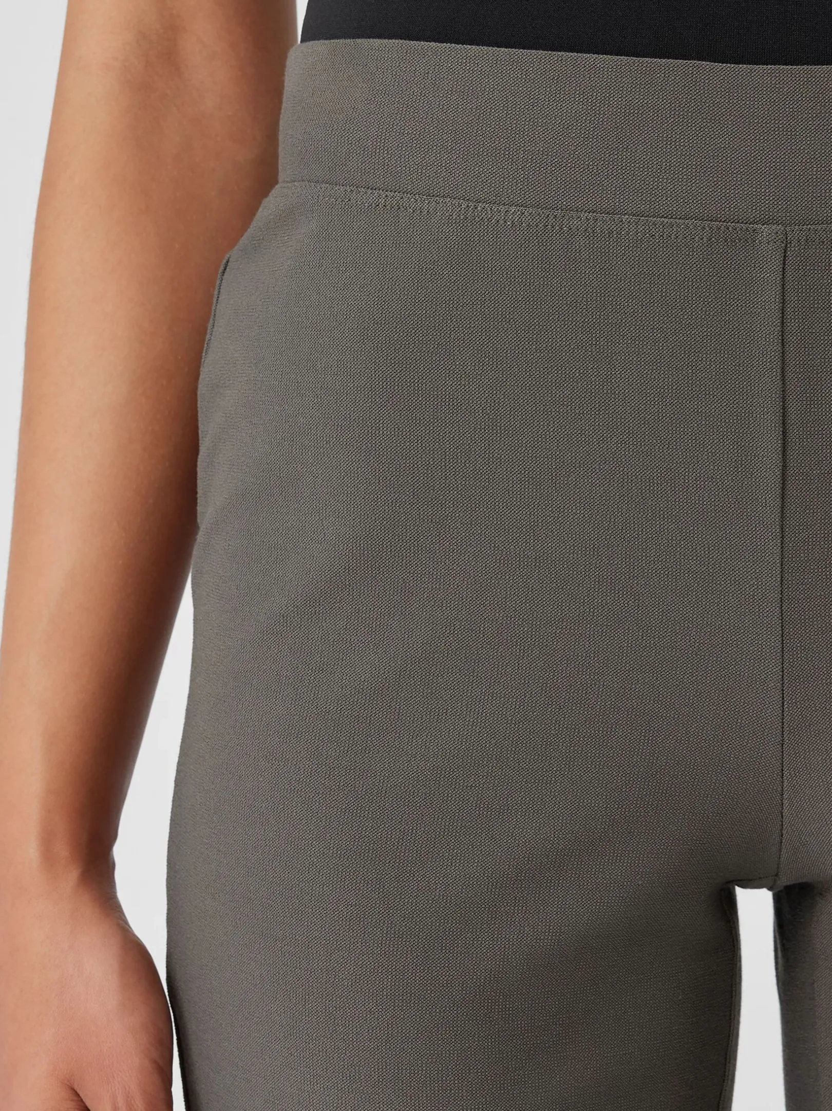 Washable Stretch Crepe Straight Pant
