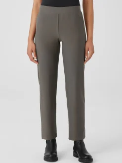 Washable Stretch Crepe Straight Pant
