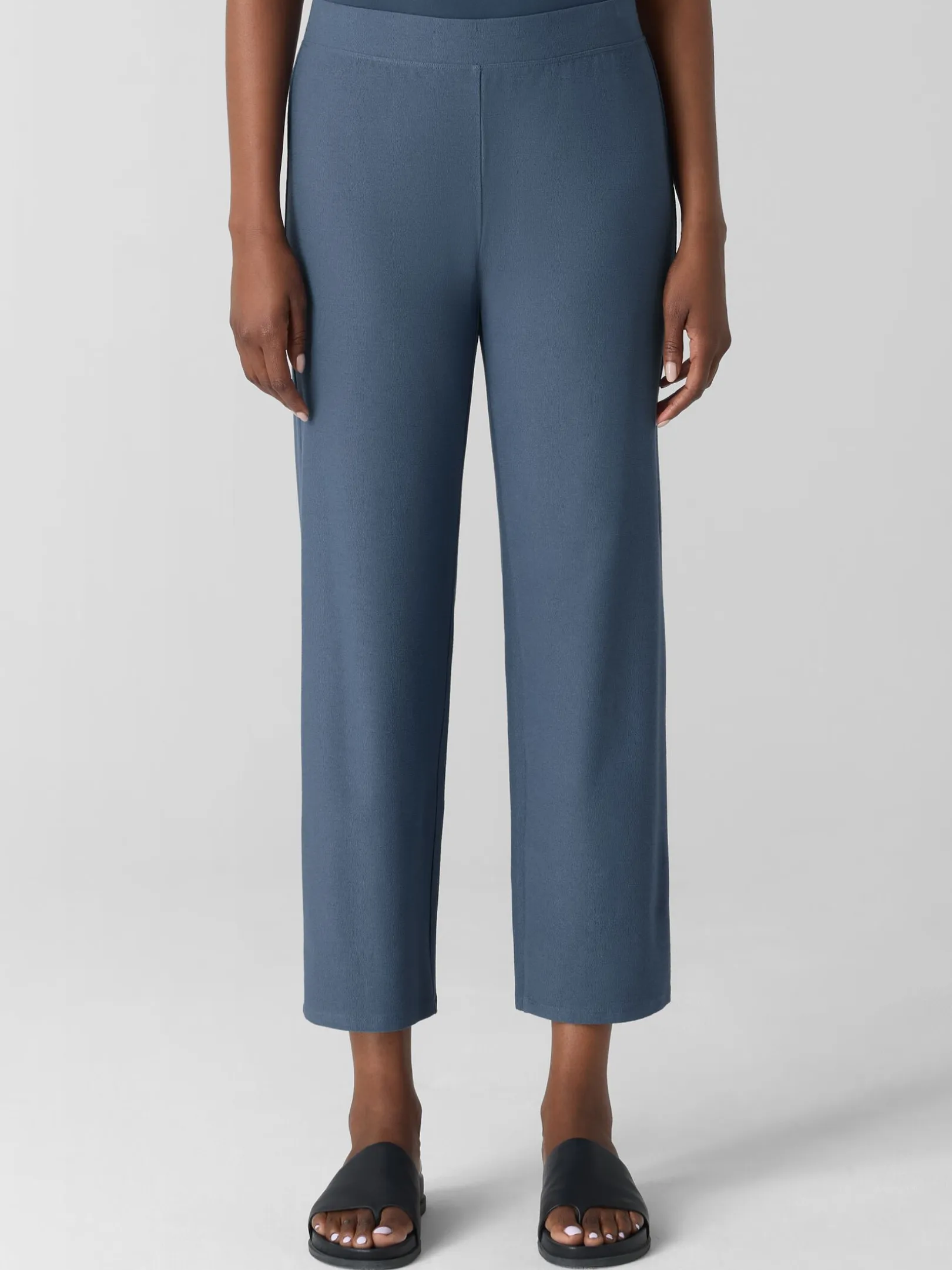 Washable Stretch Crepe Straight Pant