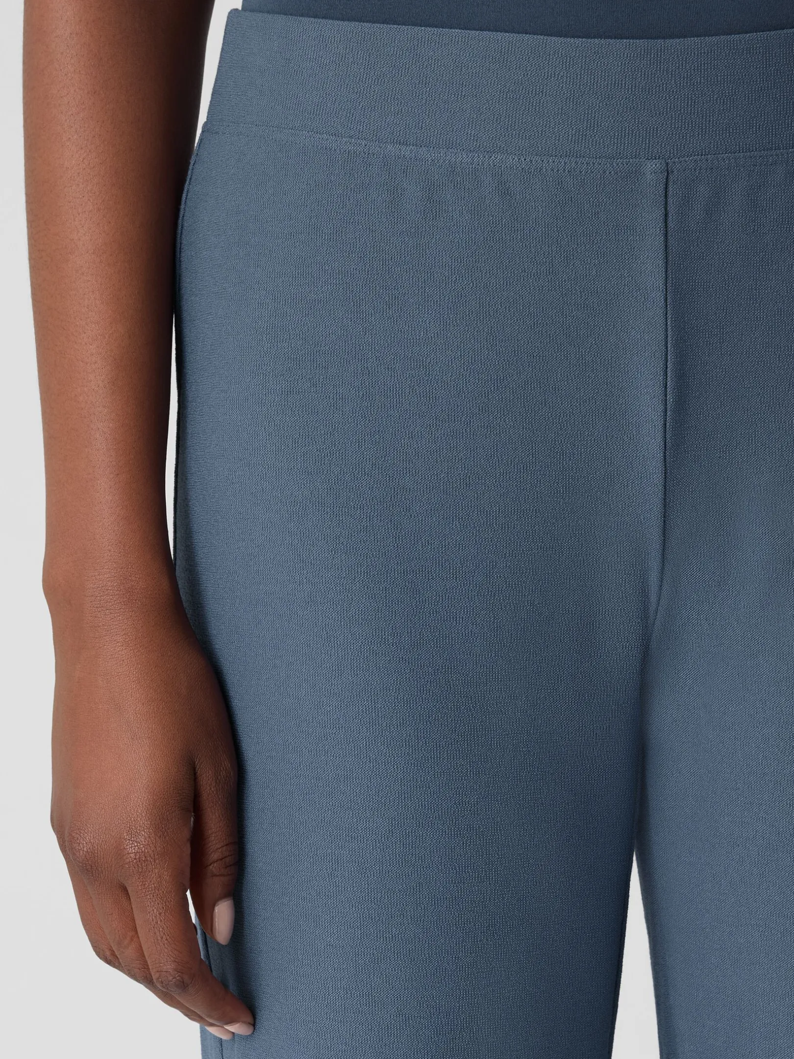Washable Stretch Crepe Straight Pant