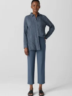 Washable Stretch Crepe Straight Pant