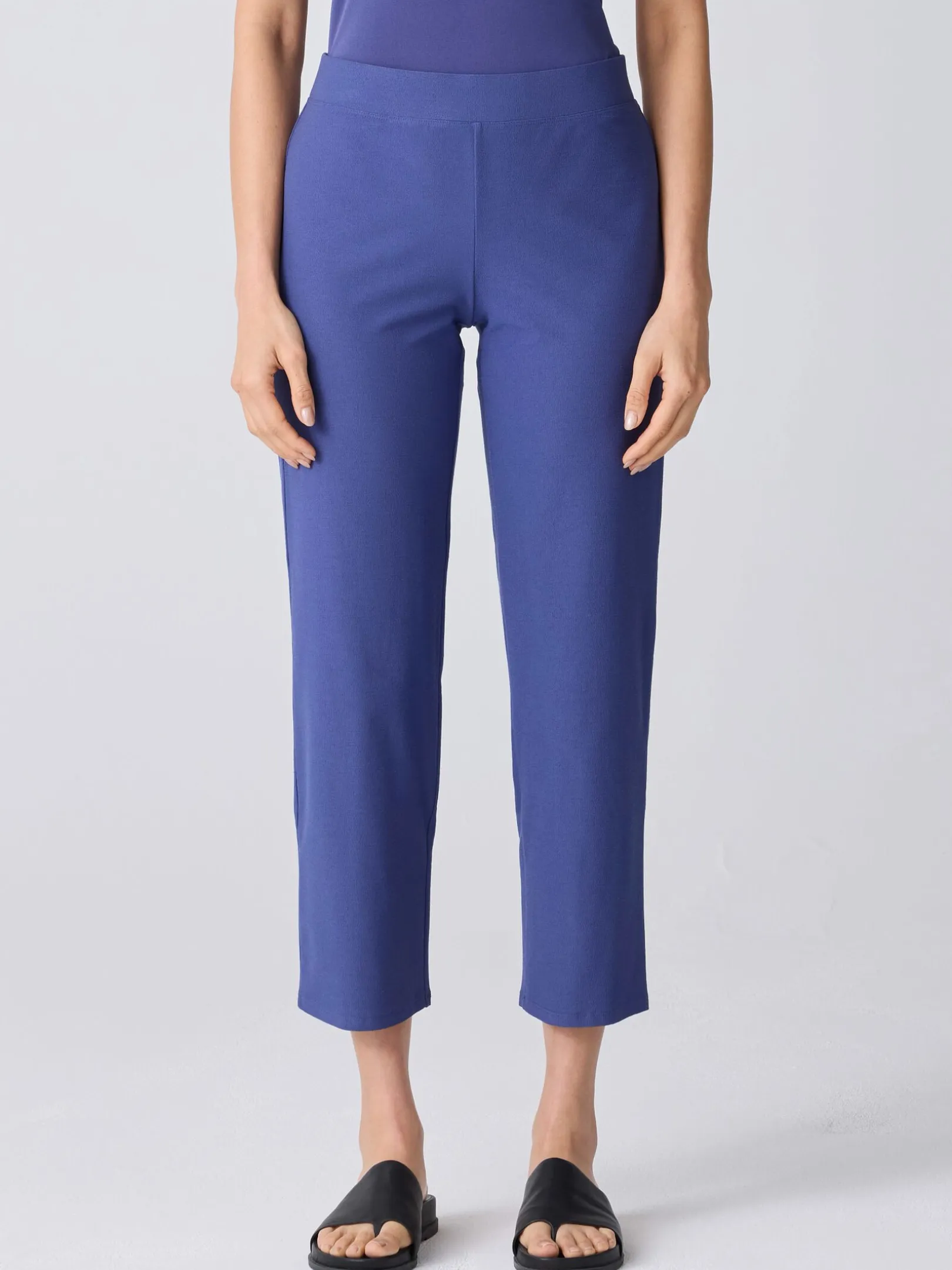 Washable Stretch Crepe Straight Pant