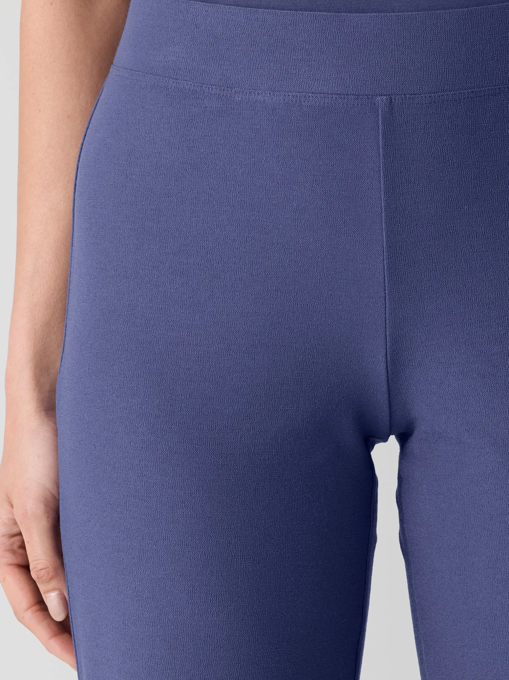 Washable Stretch Crepe Straight Pant