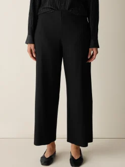 Washable Stretch Crepe Wide-Leg Pant