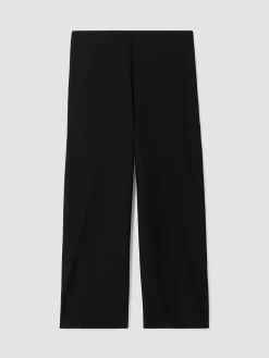 Washable Stretch Crepe Wide-Leg Pant