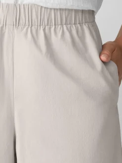 Washed Organic Cotton Poplin Wide-Leg Pant