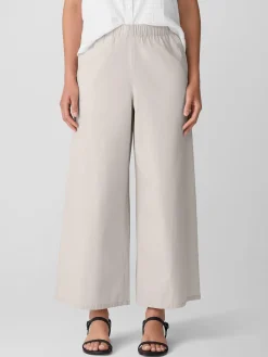 Washed Organic Cotton Poplin Wide-Leg Pant