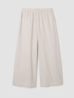 Washed Organic Cotton Poplin Wide-Leg Pant