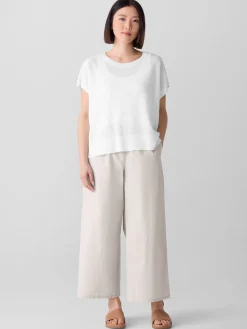 Washed Organic Cotton Poplin Wide-Leg Pant