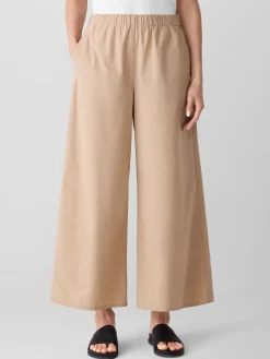 Washed Organic Cotton Poplin Wide-Leg Pant