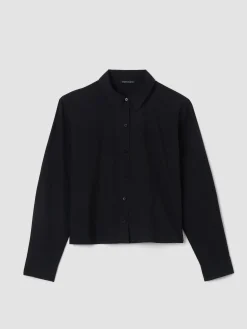 Washed Organic Cotton Poplin Classic Collar Short Shirt
