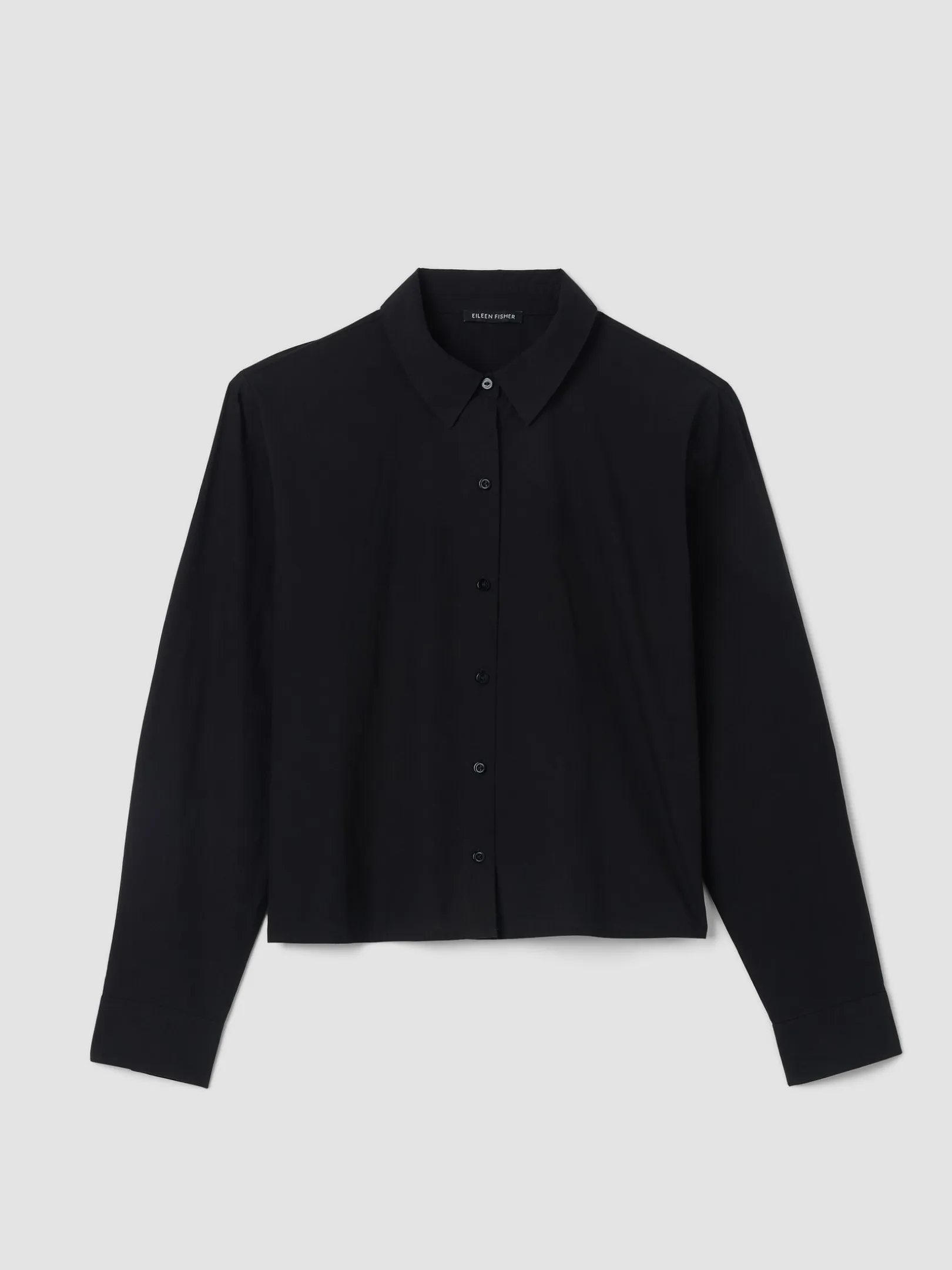 Washed Organic Cotton Poplin Classic Collar Short Shirt