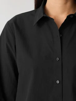 Washed Organic Cotton Poplin Classic Collar Short Shirt