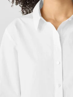Washed Organic Cotton Poplin Classic Collar Short Shirt