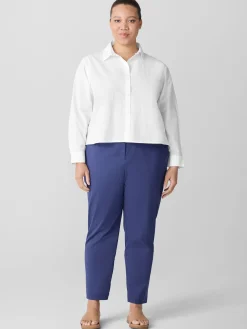 Washed Organic Cotton Poplin Classic Collar Short Shirt