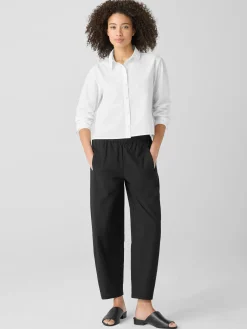 Washed Organic Cotton Poplin Classic Collar Short Shirt