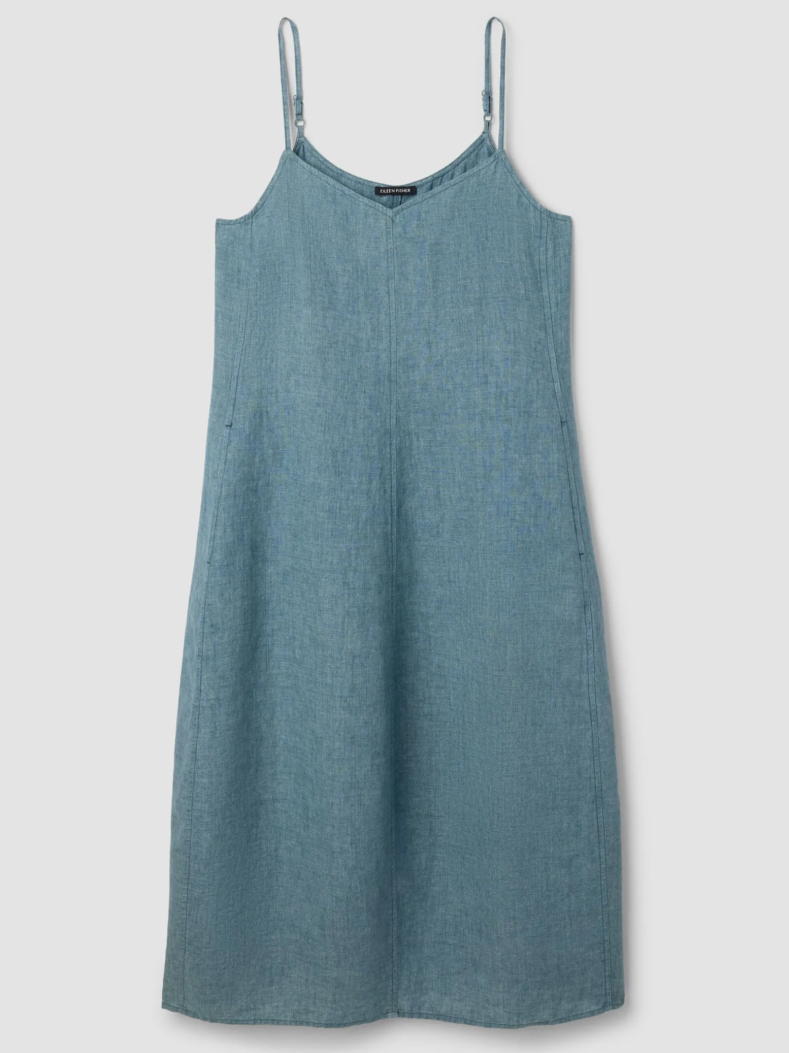 Washed Organic Linen Délavé Lantern Dress