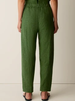 Washed Organic Linen Délavé Lantern Pant