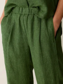 Washed Organic Linen Délavé Lantern Pant