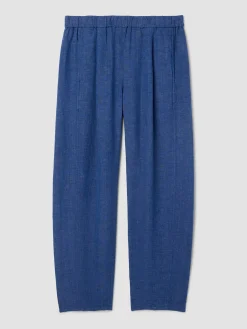 Washed Organic Linen Délavé Lantern Pant