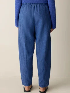Washed Organic Linen Délavé Lantern Pant