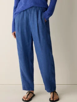 Washed Organic Linen Délavé Lantern Pant