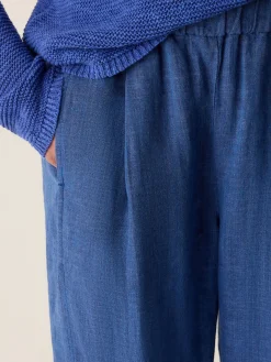 Washed Organic Linen Délavé Lantern Pant