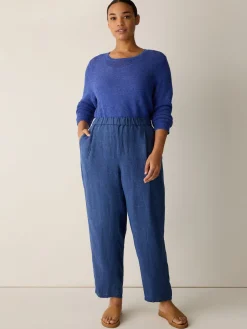 Washed Organic Linen Délavé Lantern Pant