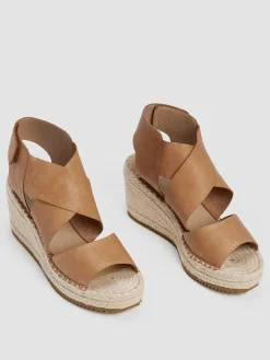 Willow Tumbled Leather Wedge Espadrille